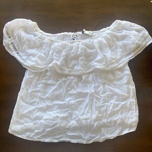 White Hollister off the shoulder top